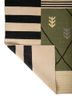 indusbar green wool flat weaves Rug - Backing Shot