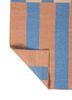 checkers red and orange wool flat weaves Rug - Backing Shot checkers red and orange wool flat weaves Rug - Backing Shot