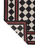 alhambra grey and black wool flat weaves Rug - Backing Shot
