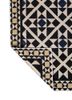 alhambra grey and black wool flat weaves Rug - Backing Shot