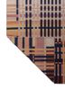 checkers blue wool flat weaves Rug - Backing Shot checkers blue wool flat weaves Rug - Backing Shot