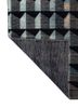indusbar grey and black wool and viscose flat weaves Rug - Backing Shot