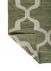 indusbar green wool and viscose flat weaves Rug - Backing Shot
