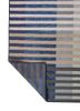 checkers blue wool and viscose flat weaves Rug - Backing Shot checkers blue wool and viscose flat weaves Rug - Backing Shot