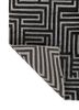 blythe grey and black acrylic hand knotted Rug - Backing Shot