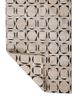 azalea ivory wool and silk hand knotted Rug - Backing Shot