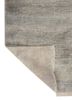 entropy blue wool and bamboo silk hand knotted Rug - Backing Shot