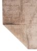 entropy beige and brown wool and bamboo silk hand knotted Rug - Backing Shot