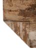 aprezo red and orange wool and bamboo silk hand knotted Rug - Backing Shot