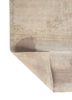 entropy ivory wool and silk hand knotted Rug - Backing Shot