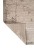 entropy ivory wool and silk hand knotted Rug - Backing Shot