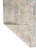 entropy ivory wool and silk hand knotted Rug - Backing Shot