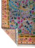 aurora blue wool and silk hand knotted Rug - Backing Shot aurora blue wool and silk hand knotted Rug - Backing Shot