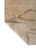 entropy ivory wool and silk hand knotted Rug - Backing Shot