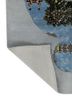 days blue wool and silk hand knotted Rug - Backing Shot days blue wool and silk hand knotted Rug - Backing Shot