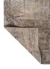 aprezo beige and brown wool and silk hand knotted Rug - Backing Shot