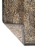 gilded age grey and black afghan wool hand knotted Rug - Backing Shot