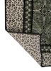 gilded age green afghan wool hand knotted Rug - Backing Shot