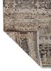 viscaya grey and black afghan wool and silk hand knotted Rug - Backing Shot