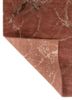 urban pause by kavi red and orange wool and bamboo silk hand knotted Rug - Backing Shot
