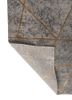 chaos theory by kavi grey and black wool and bamboo silk hand knotted Rug - Backing Shot