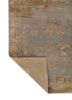 project error by kavi beige and brown wool and bamboo silk hand knotted Rug - Backing Shot
