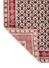 gilded age ivory wool and bamboo silk hand knotted Rug - Backing Shot