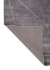 saga grey and black viscose hand loom Rug - Backing Shot