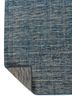 saga blue wool hand loom Rug - Backing Shot