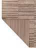 saga beige and brown wool hand loom Rug - Backing Shot