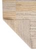 saga beige and brown wool hand loom Rug - Backing Shot