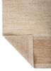 saga beige and brown wool hand loom Rug - Backing Shot