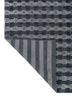 saga blue wool hand loom Rug - Backing Shot