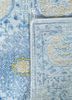 viscaya blue wool and silk hand knotted Rug - Backing Shot