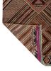 manchaha red and orange wool hand knotted Rug - Backing Shot manchaha red and orange wool hand knotted Rug - Backing Shot