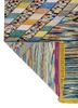 manchaha green wool and bamboo silk hand knotted Rug - Backing Shot