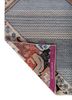 manchaha blue wool and bamboo silk hand knotted Rug - Backing Shot