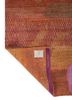 manchaha red and orange wool and bamboo silk hand knotted Rug - Backing Shot