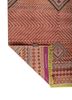 manchaha red and orange wool and bamboo silk hand knotted Rug - Backing Shot