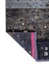 manchaha grey and black wool and bamboo silk hand knotted Rug - Backing Shot