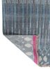 manchaha blue wool and bamboo silk hand knotted Rug - Backing Shot