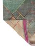 manchaha blue wool and bamboo silk hand knotted Rug - Backing Shot