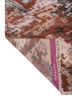 manchaha red and orange wool and bamboo silk hand knotted Rug - Backing Shot