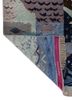 manchaha blue wool and bamboo silk hand knotted Rug - Backing Shot