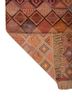 manchaha red and orange wool and bamboo silk hand knotted Rug - Backing Shot