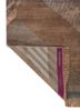 manchaha beige and brown wool and bamboo silk hand knotted Rug - Backing Shot