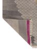 manchaha grey and black wool and bamboo silk hand knotted Rug - Backing Shot