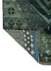 freedom manchaha green wool and bamboo silk hand knotted Rug - Backing Shot