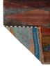 freedom manchaha blue wool and bamboo silk hand knotted Rug - Backing Shot