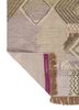 manchaha green wool hand knotted Rug - Backing Shot
